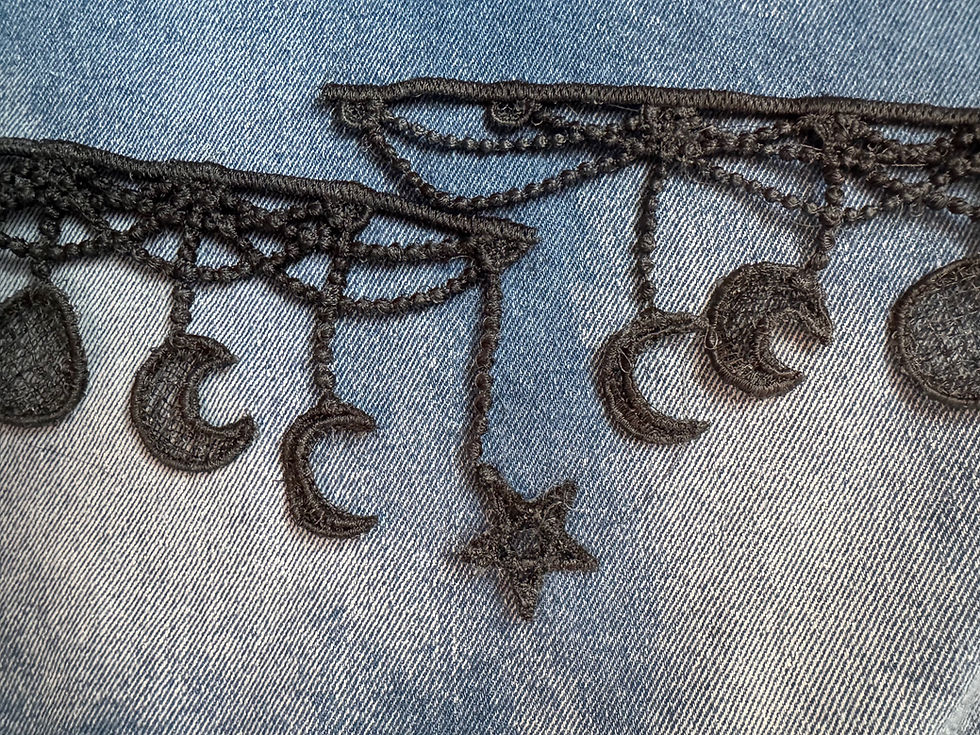 Thumbnail: Digital Luna Phase & Stellar Fringe – Complete FSL Border SetEmbroidery Designs