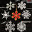Thumbnail: Digital FSL SnowFlake Ornament Set of 7 Digital Files