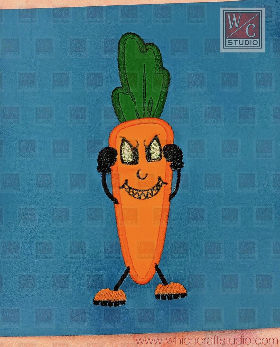 Digital Crazy Carrot Applique 5x7 Digital Files