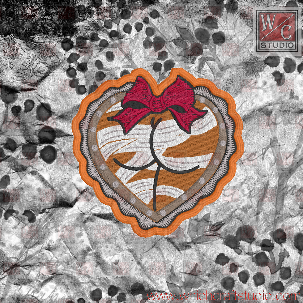 Digital BootyMummy Patch Digital Embroidery Files