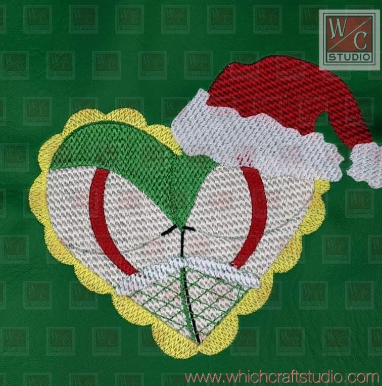 Digital BootyClause Standalone Set of 4 Digital Embroidery Files