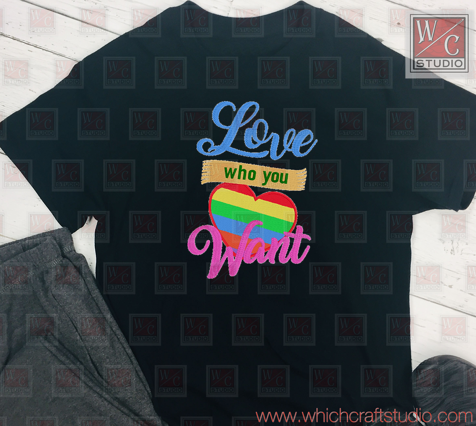 Digital Love who you want 6x10 Standalone Embroidery Design Files