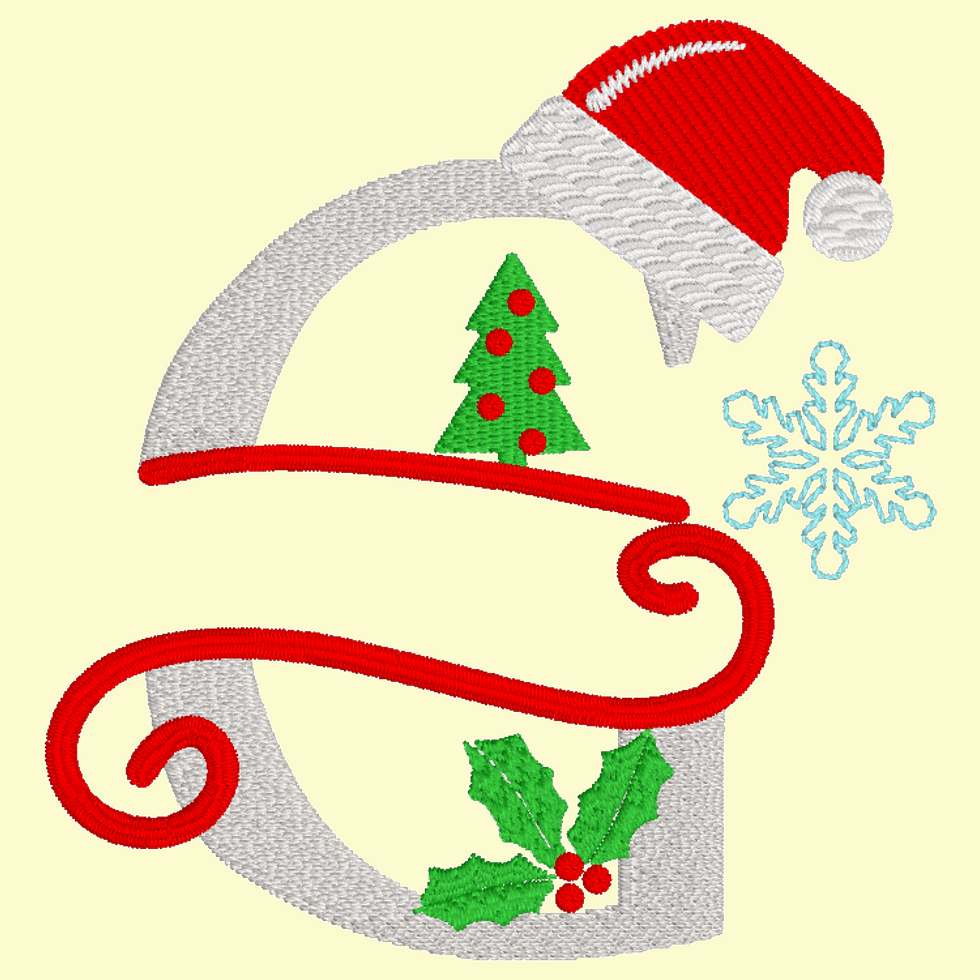 Digital G Christmas Font Digital File