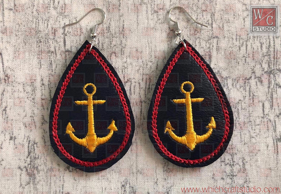 Thumbnail: Digital Anchor Drop EarringsDigital Files