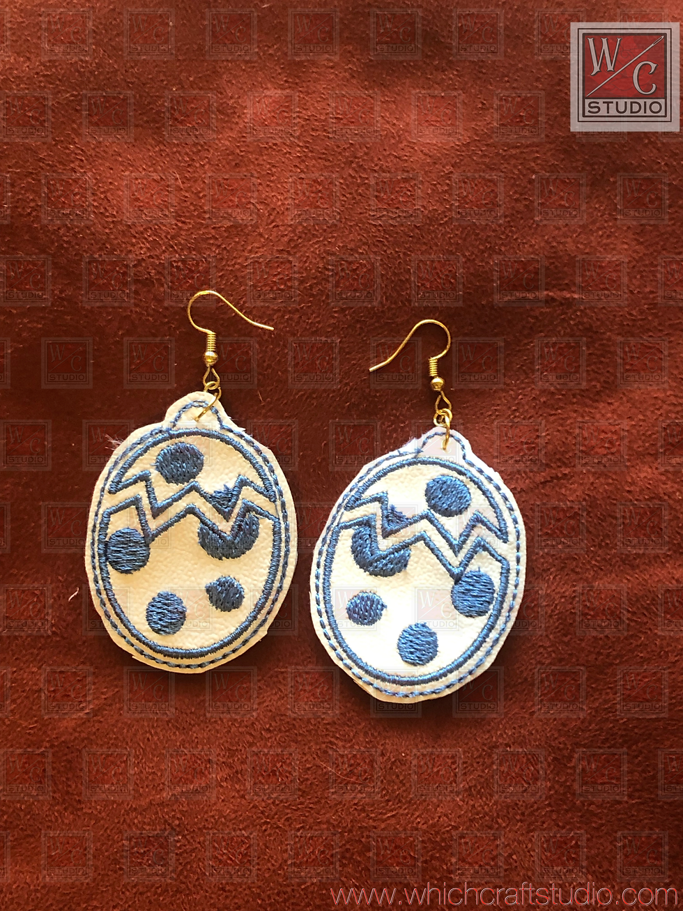 Digital Cracked Egg Earrings files Digital Files