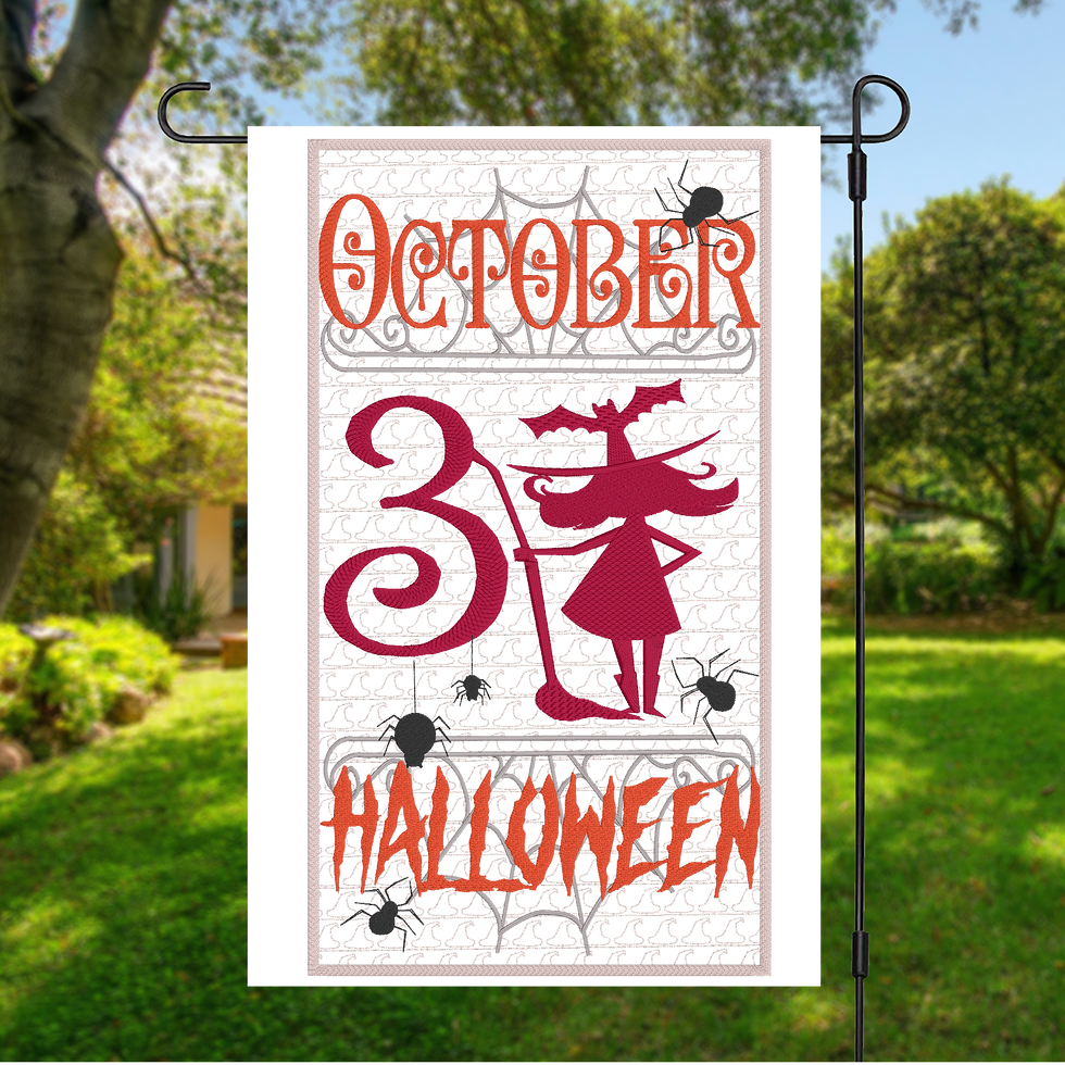 Thumbnail: Digital Halloween Flag SA 6x10 files Digital File