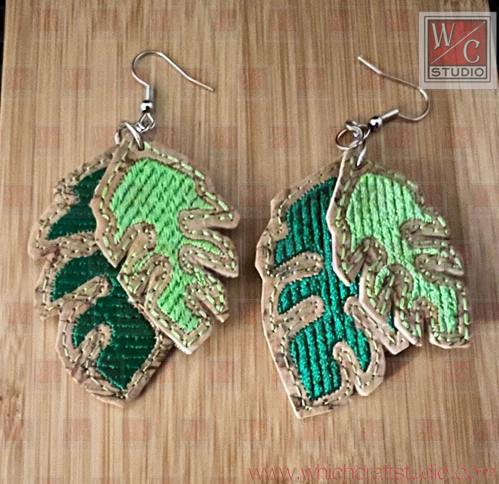 Digital Leaf earrings Digital Files
