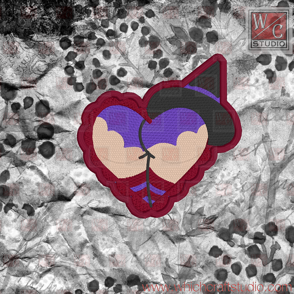 Digital BootyWitch Patch Digital Embroidery Files
