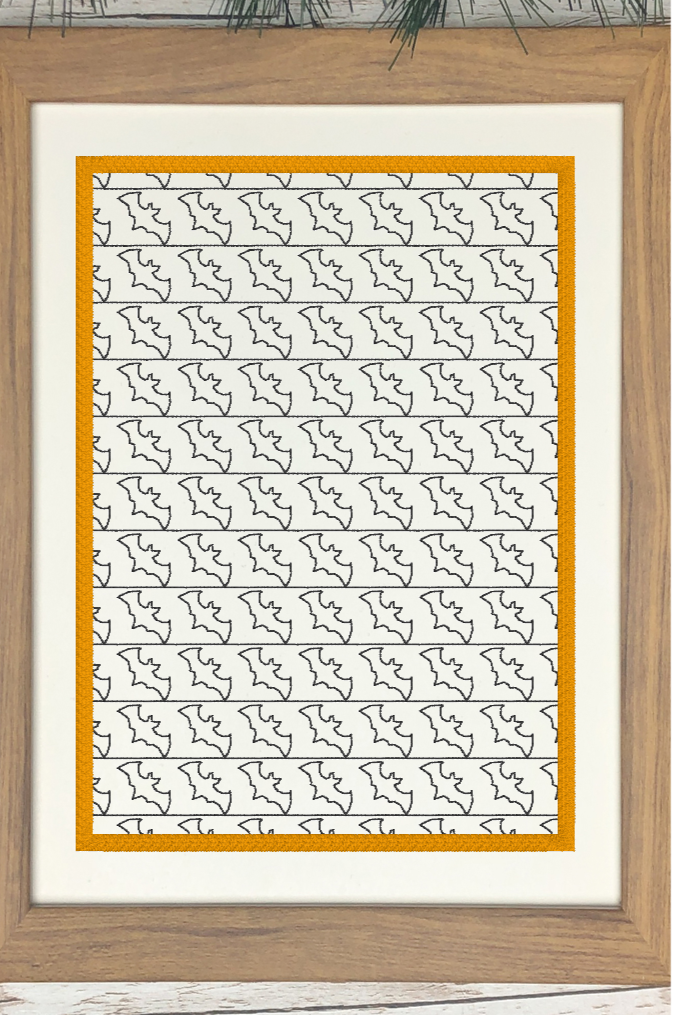 Digital Bat Stipple and Border 6x10 Digital Fill