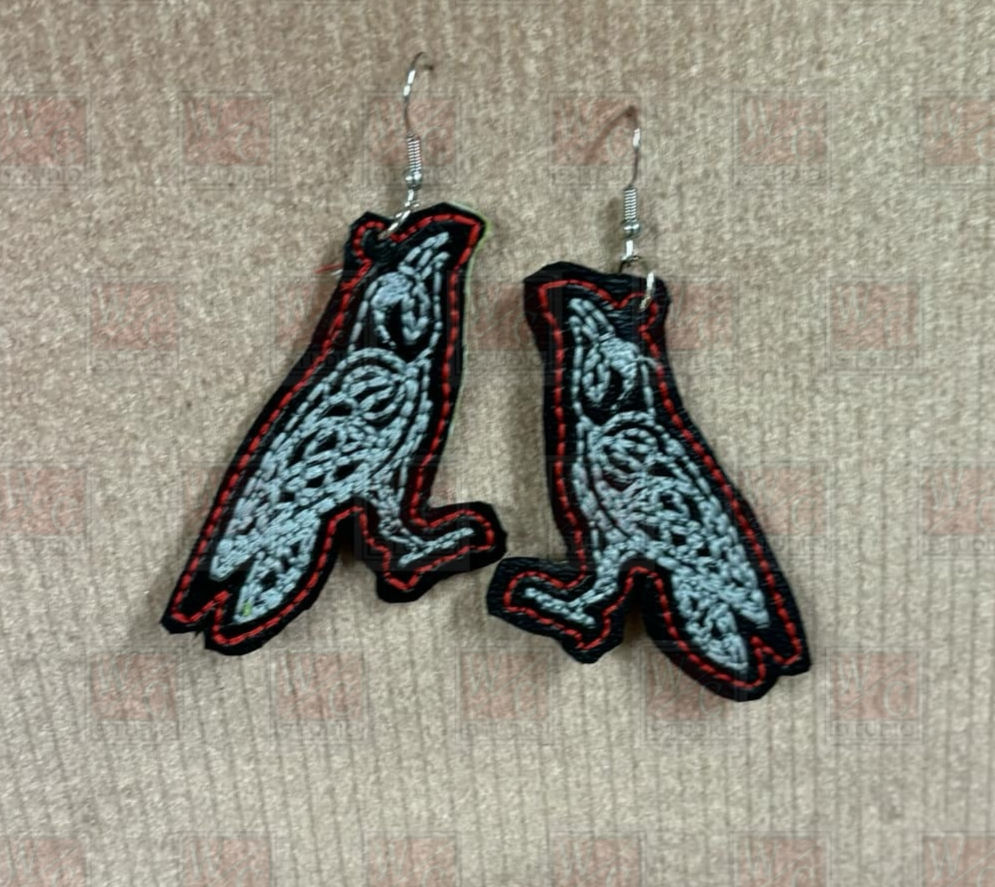 Digital Knot Crow Earrings Digital File