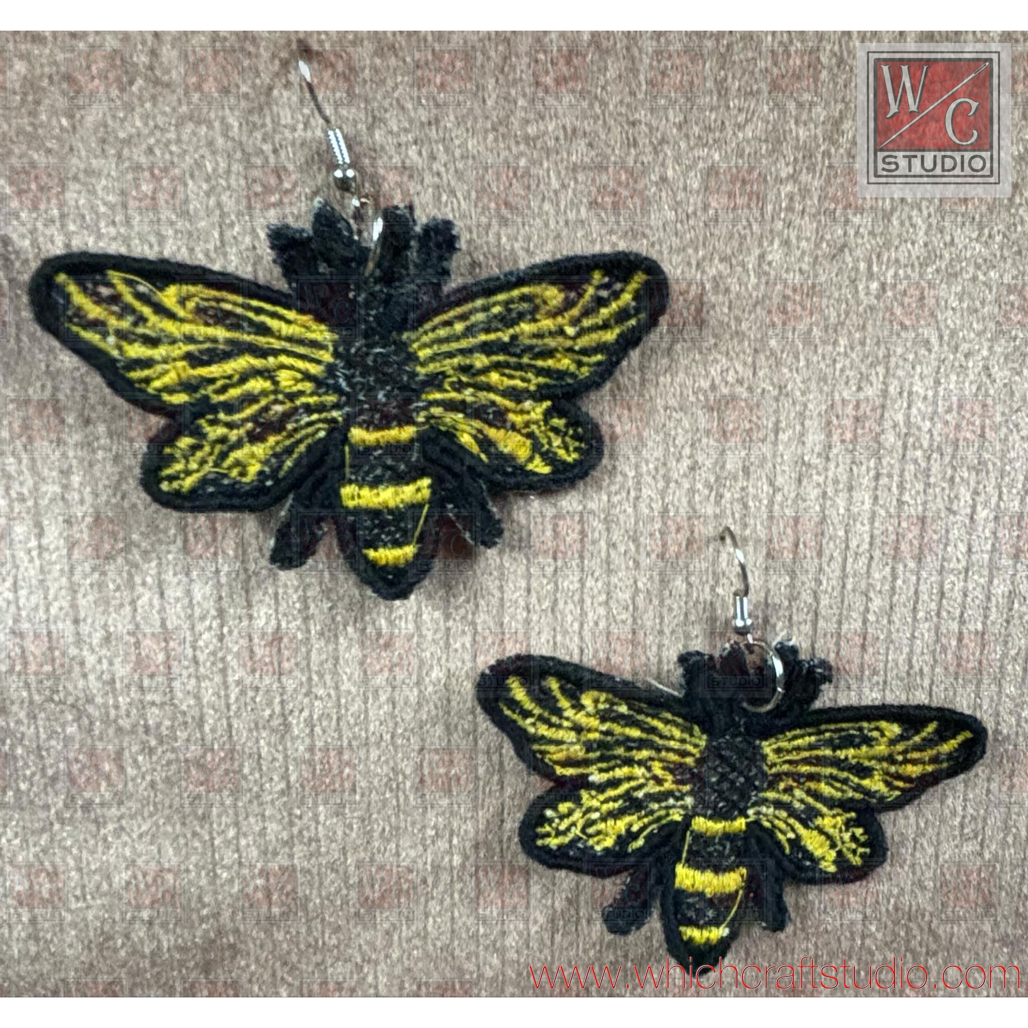 Digital FSL Bee Earrings Digital File