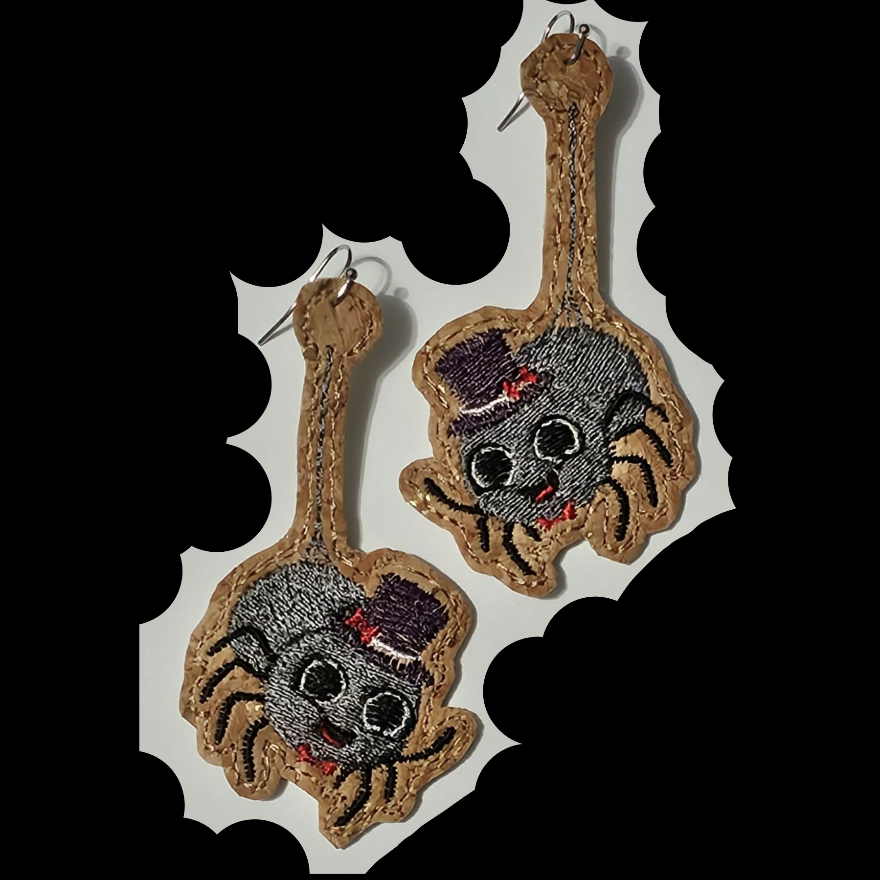 Digital Dapper Spider | Embroidery Earrings Design