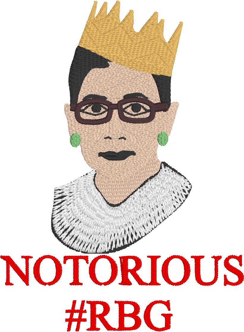 Thumbnail: Digital NOTORIOUS RBG 4x4 Standalone Embroidery Designs