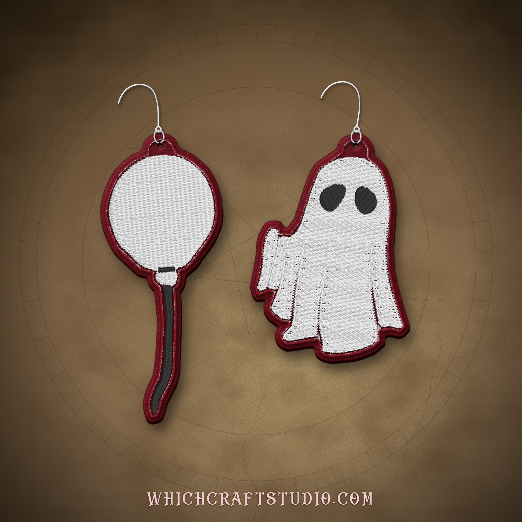 Digital Dead Inside Earrings | 4x4 ITH Digital Design