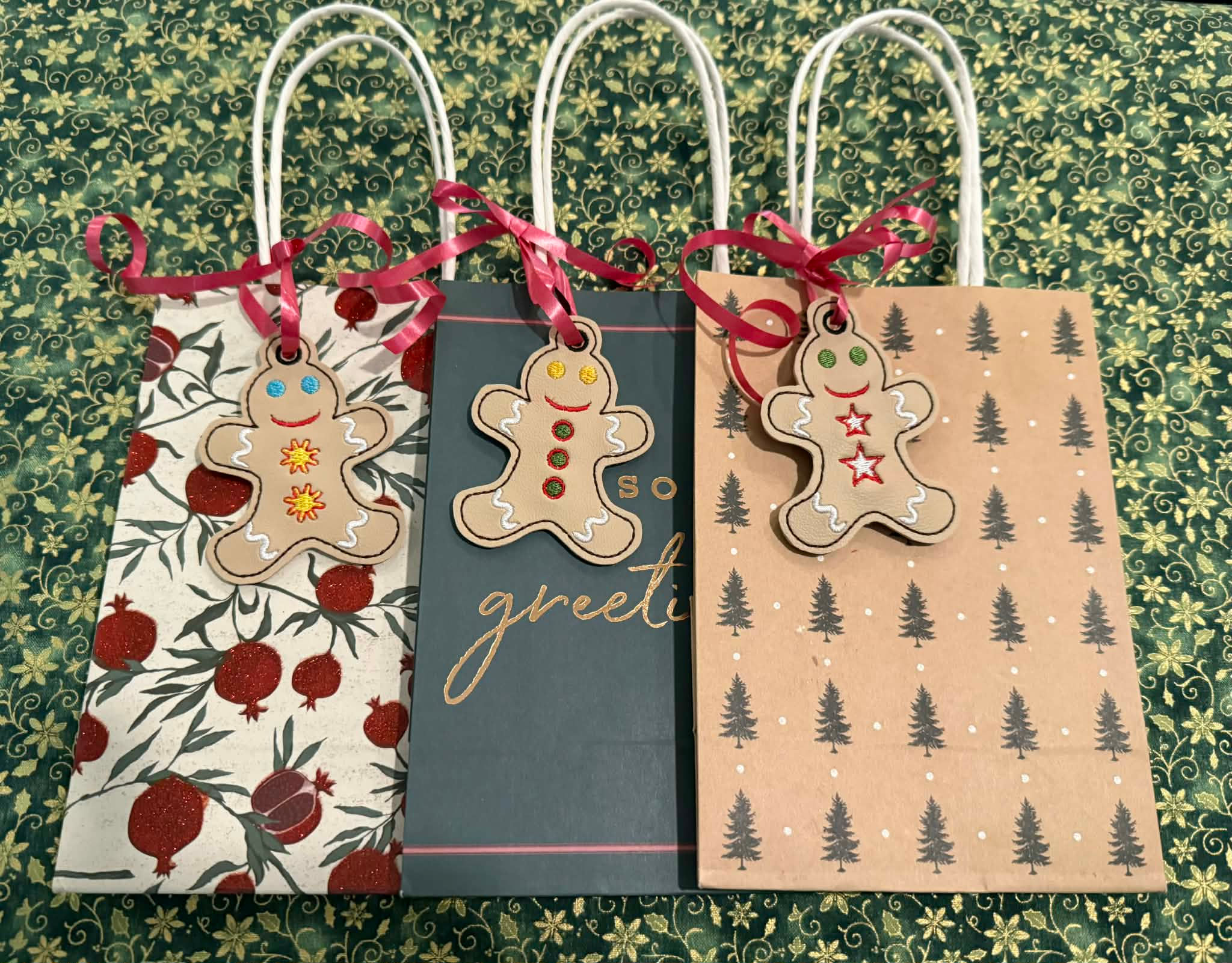 Digital Gingerbread gift tag SET of 3. Digital File