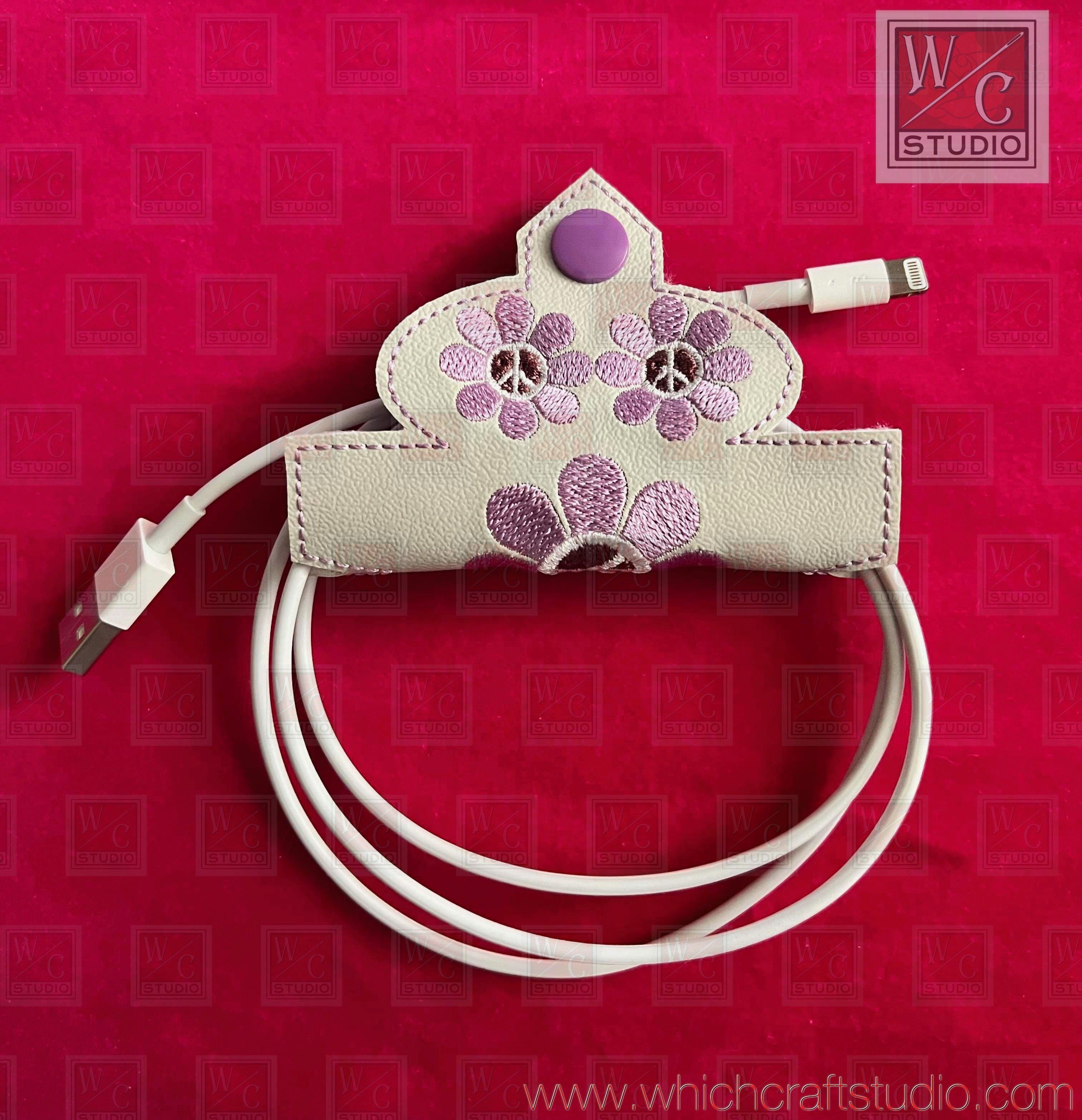 Digital Peace Flower Cord wrap Digital File