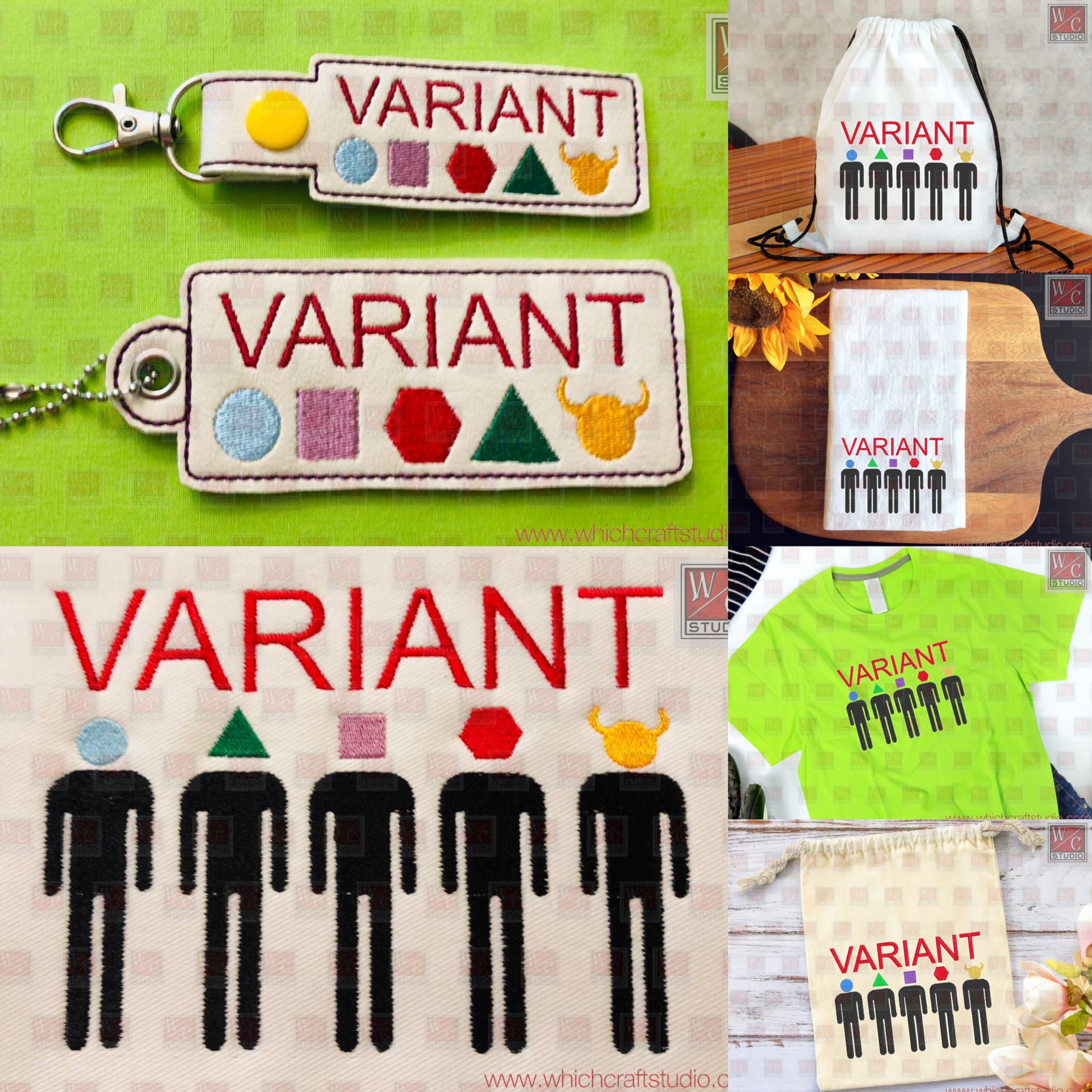 Digital Variant Sm Set of 6 Digital Embroidery Design