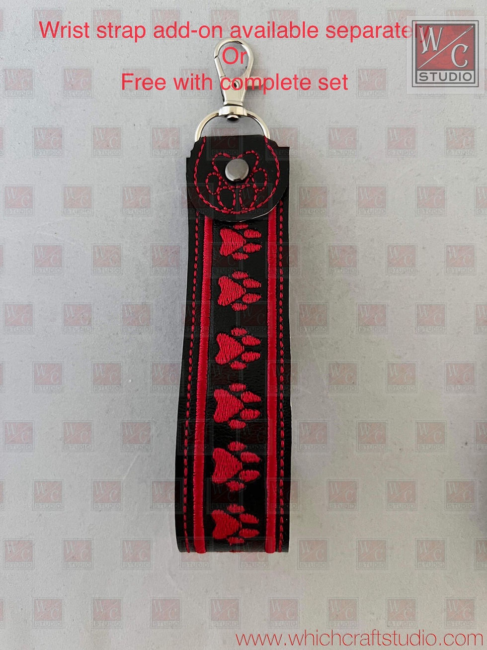 Digital Paw Print Strap Satin 10 inch Digital Files