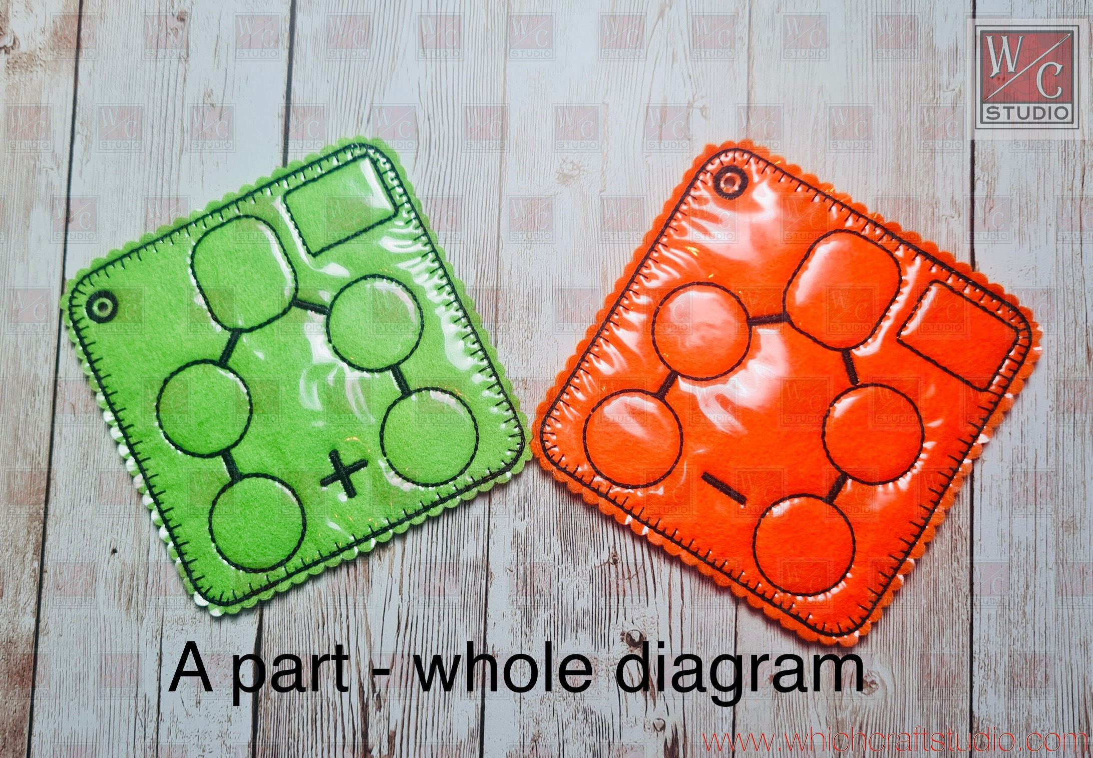 Digital Part-Whole Diagram Set Embroidery Designs