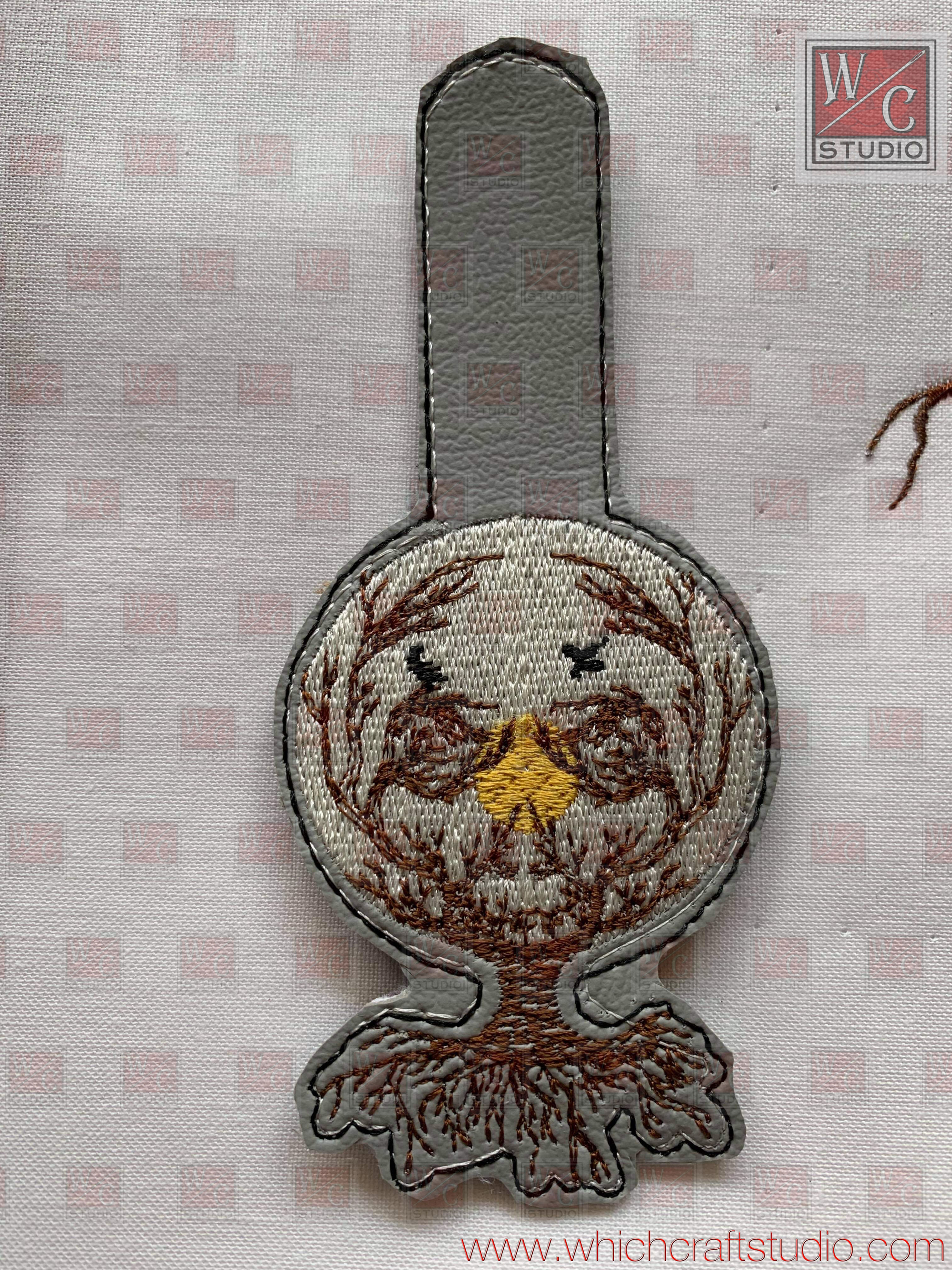 Digital Tree Skull Fob Digital Embroidery