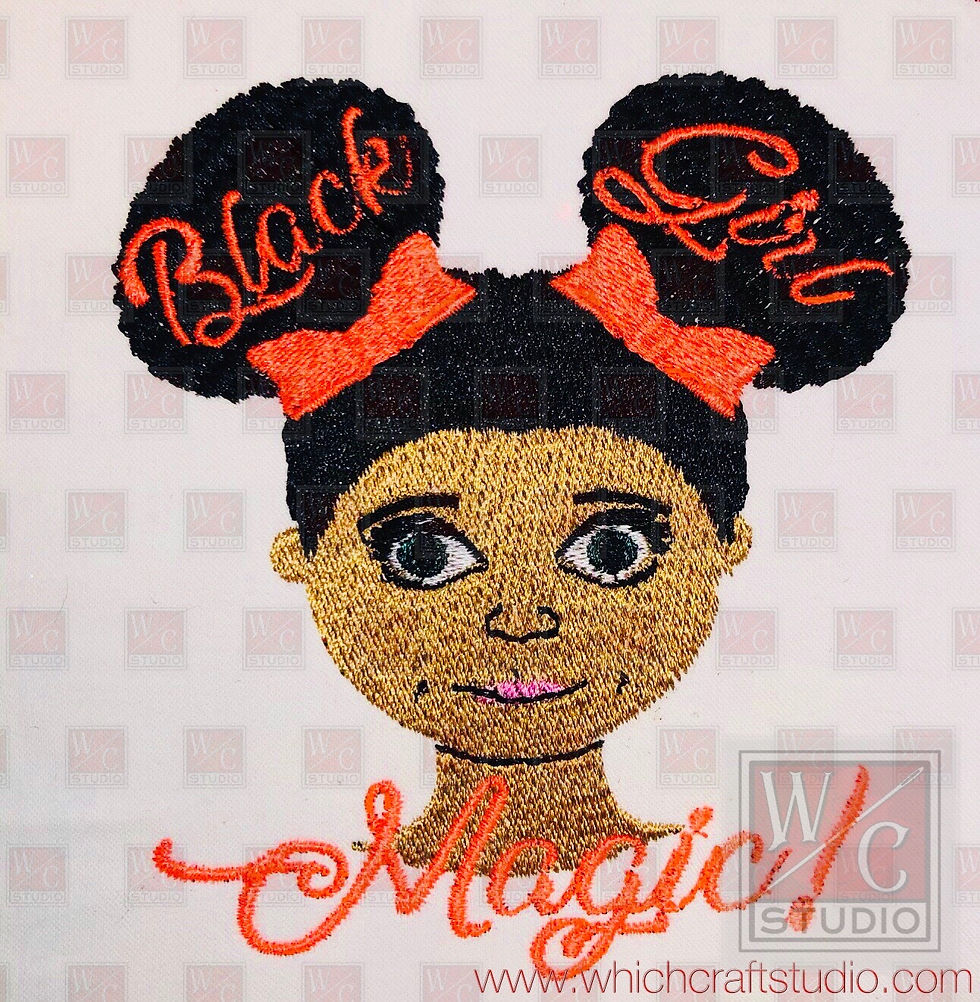 Digital Black Girl Magic 4x4 Embroidery File