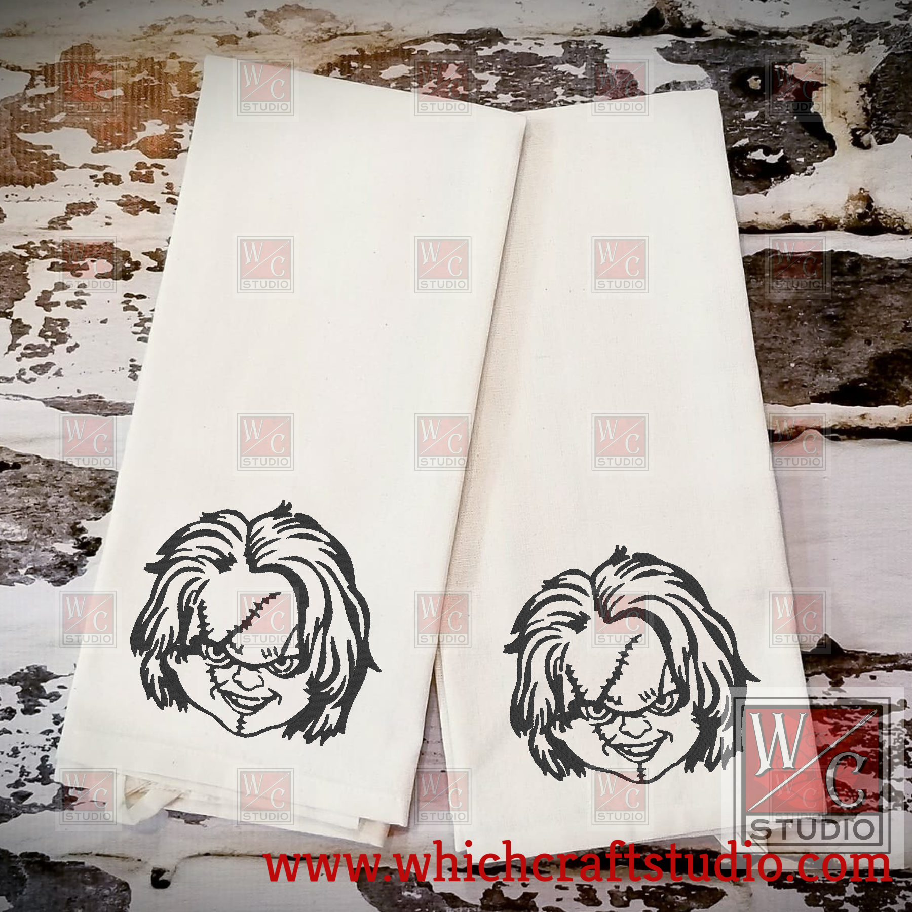 Digital 3 Horror Movie Villain Standalone 5x7 Digital Embroidery