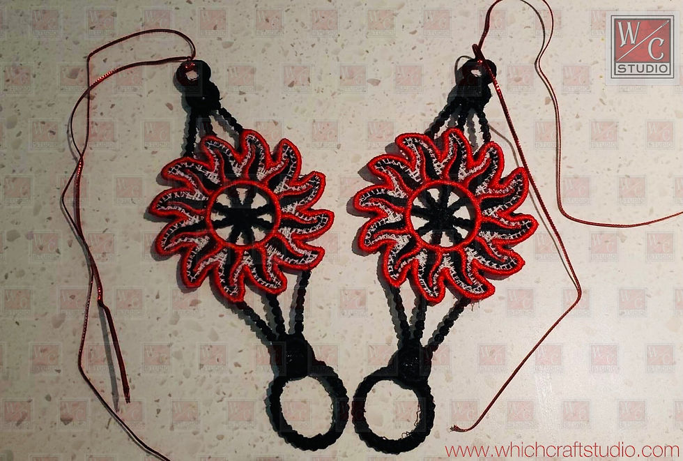 Digital FSL Sun Pattilu Barefoot Sandal Digital Embroidery