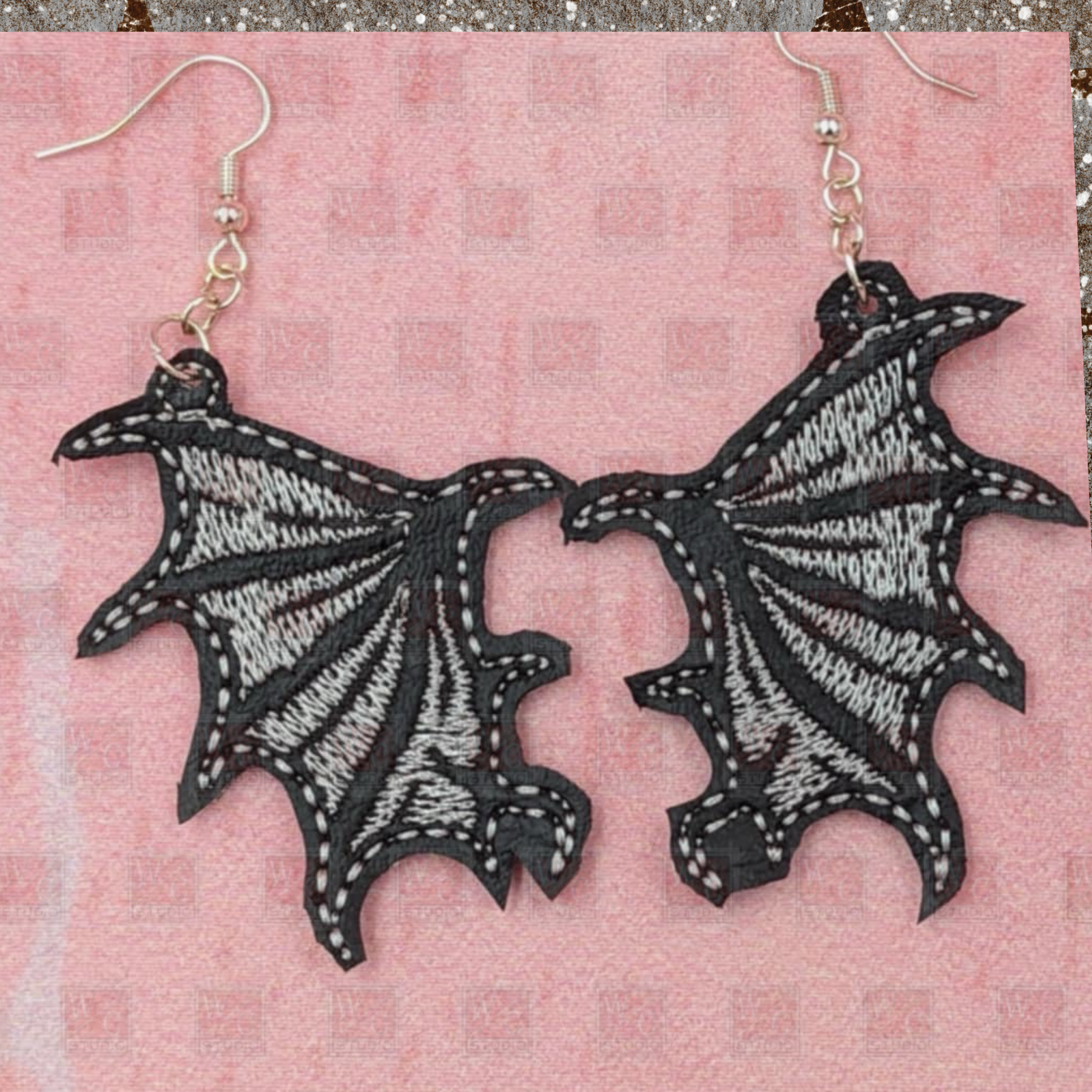 Digital Batwing Earrings Digital File
