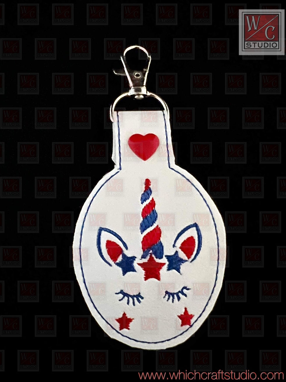 Digital Unicorn 4th of July Fob Digital Files