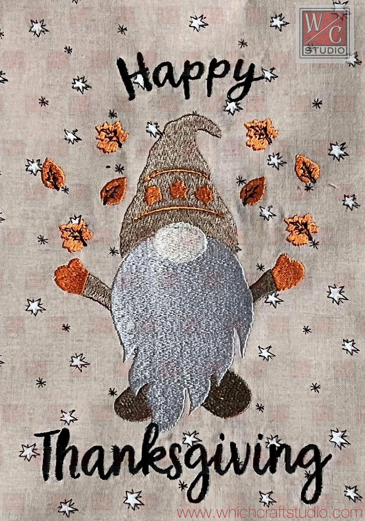 Digital Fall gnomes 1 Standalone 4x4 Digital File