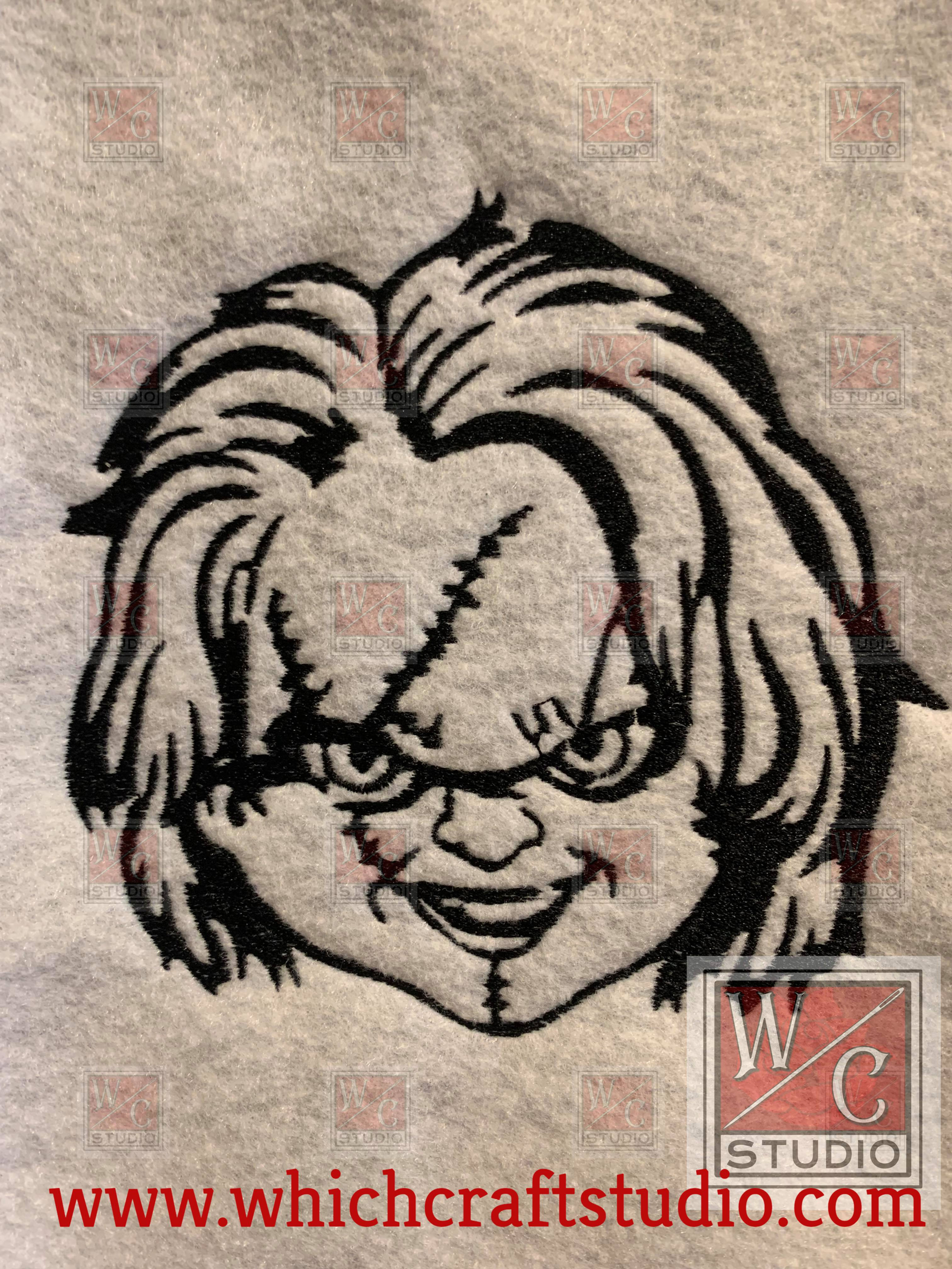 Digital 3 Horror Movie Villain Standalone 6x10 Digital Embroidery