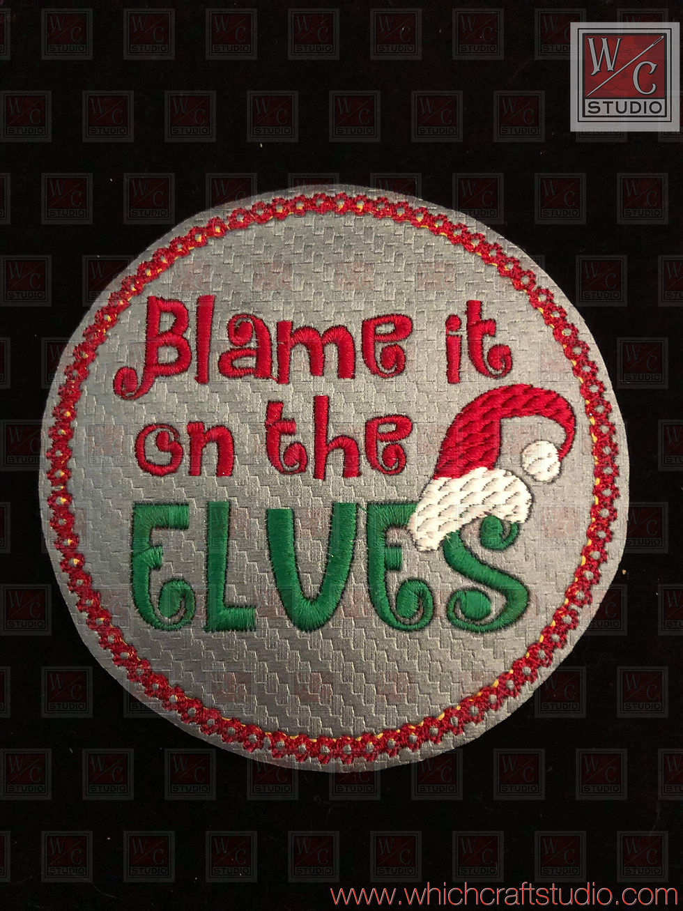 Thumbnail: Digital Christmas Coaster Set Digital Embroidery