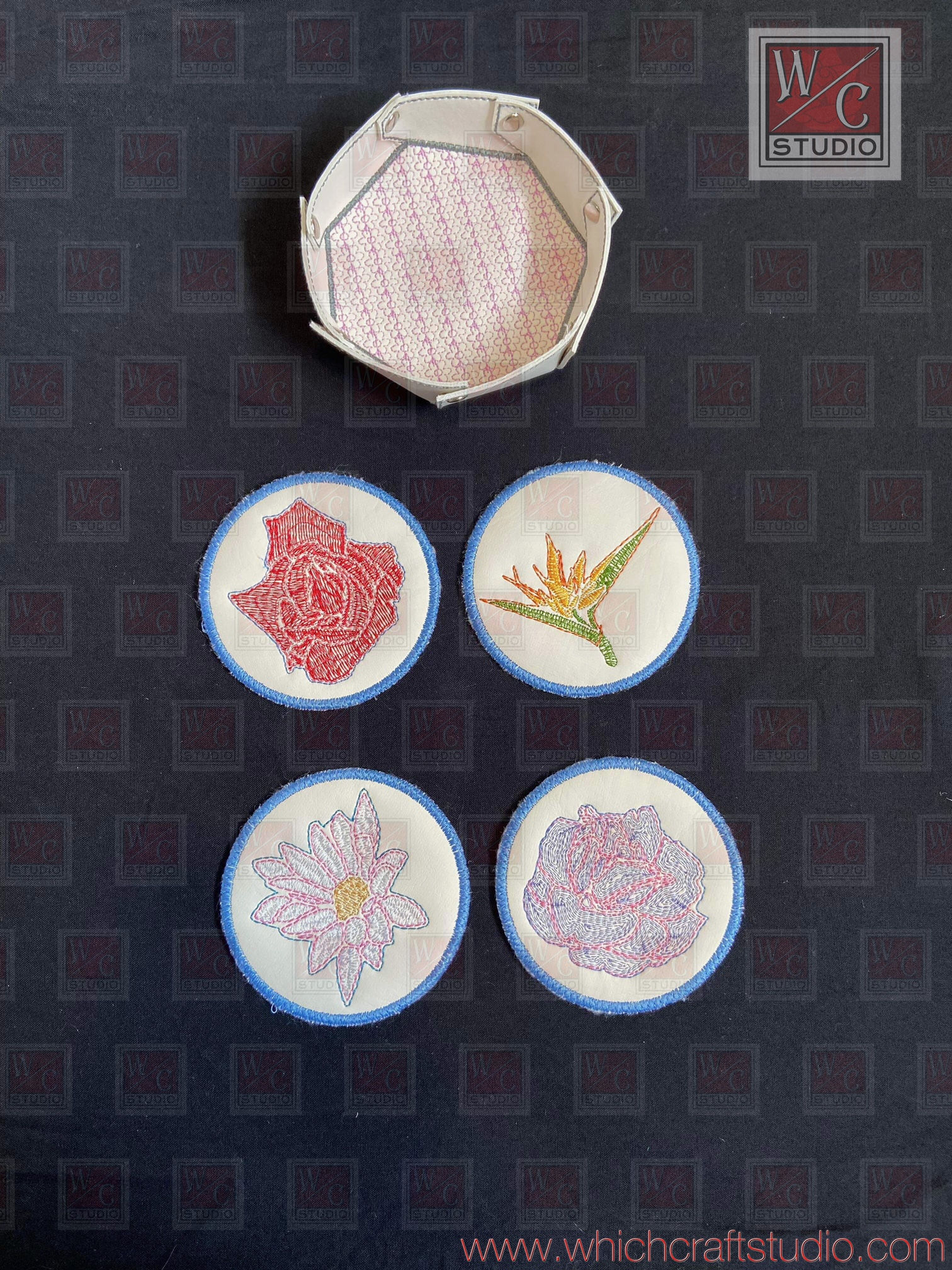 Digital Flower Coaster Set Digital Files