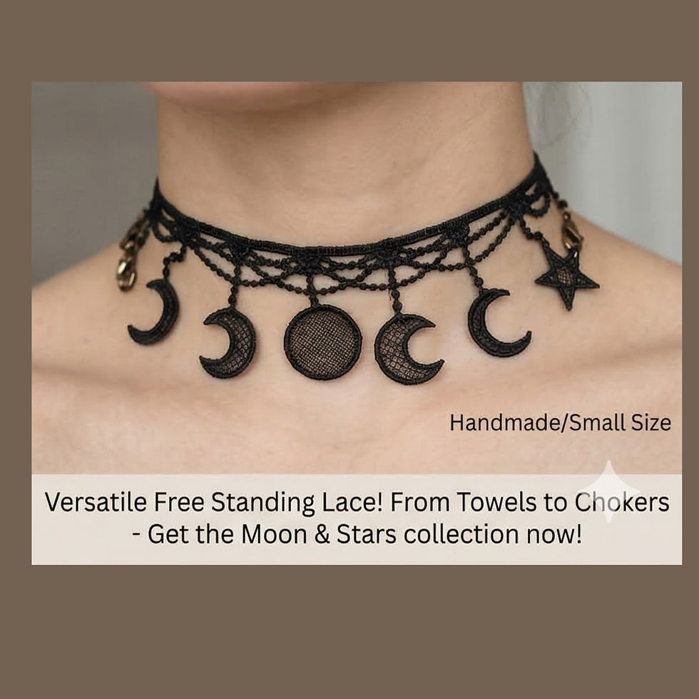 Thumbnail: Digital Luna Phase & Stellar Fringe – Complete FSL Border SetEmbroidery Designs