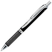 Energel Alloy Retactable Liquid Gel Pen 0.7mm Black Ink Black Barrel
