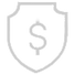 Shield with dollar sign icon representing tax protection and income security