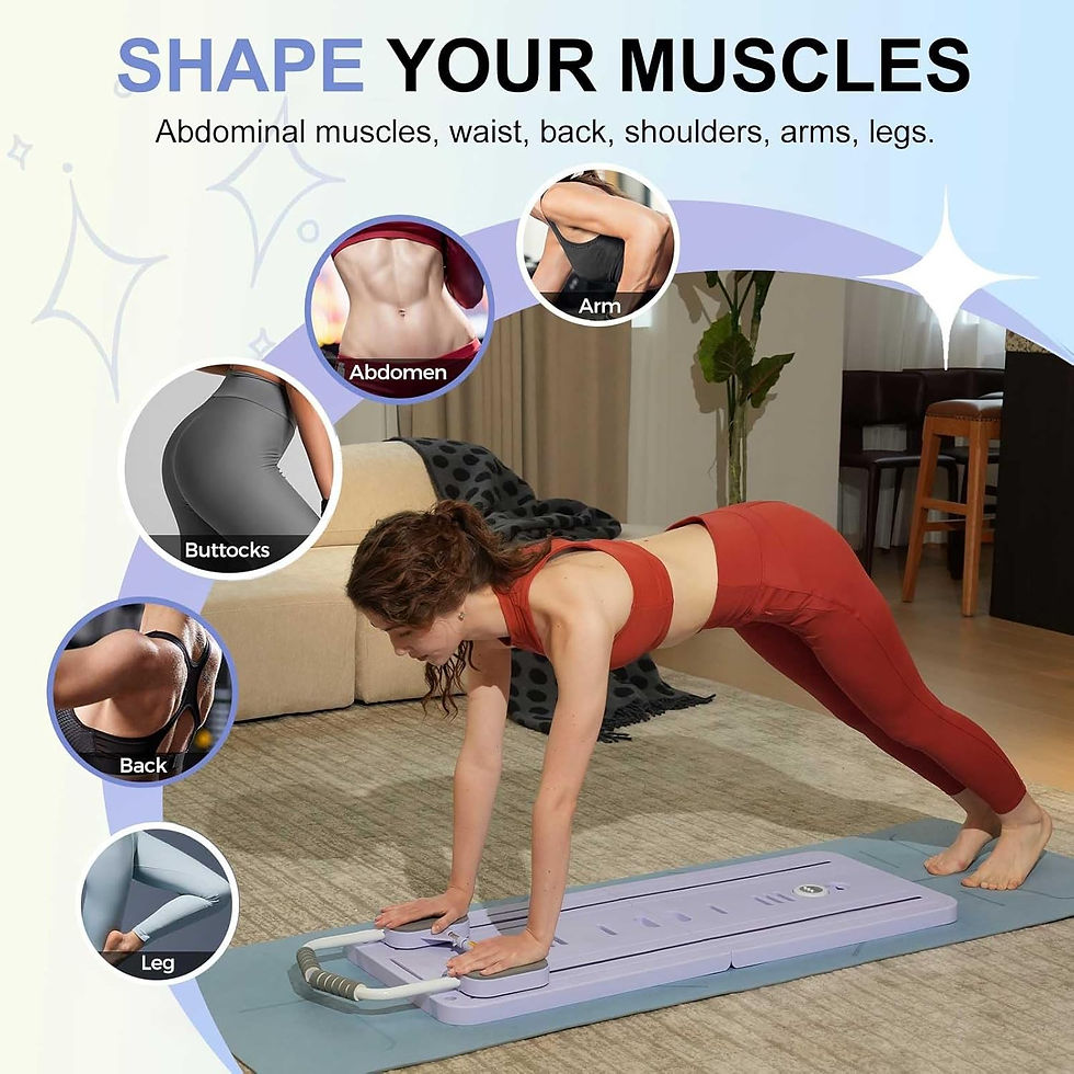Thumbnail: MultiFunctional Pilates Board Abs Abdominal Exercise Board Fitness Resistance Ba