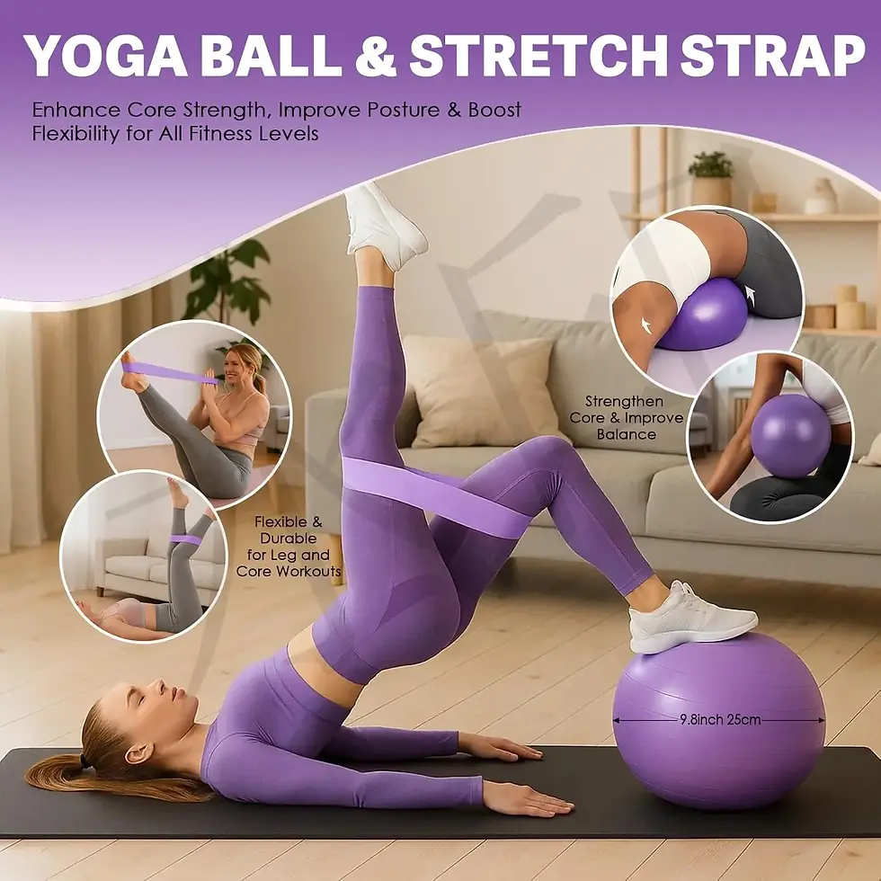 Thumbnail: Pilates Yoga Essentials Kit for Women Includes Foot Pedal Puller Pilates Riga