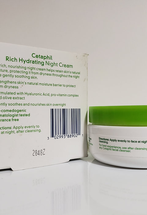 Cetaphil Rich Hydrating Night Cream With Hyaluronic Acid 1 7oz