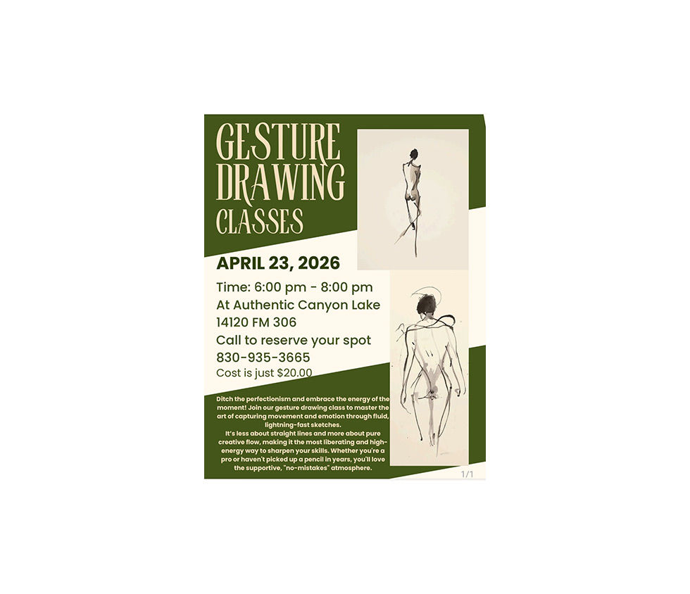 Gesture Drawing Classes w/ Liz! April 23rd, 6-8 pm