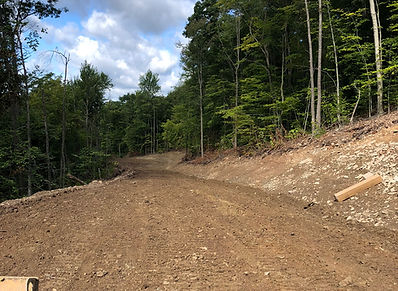 Dirt road after excavating in Bradford PA