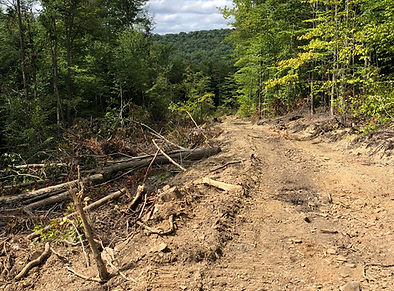 Dirt road before excavating in Bradford PA