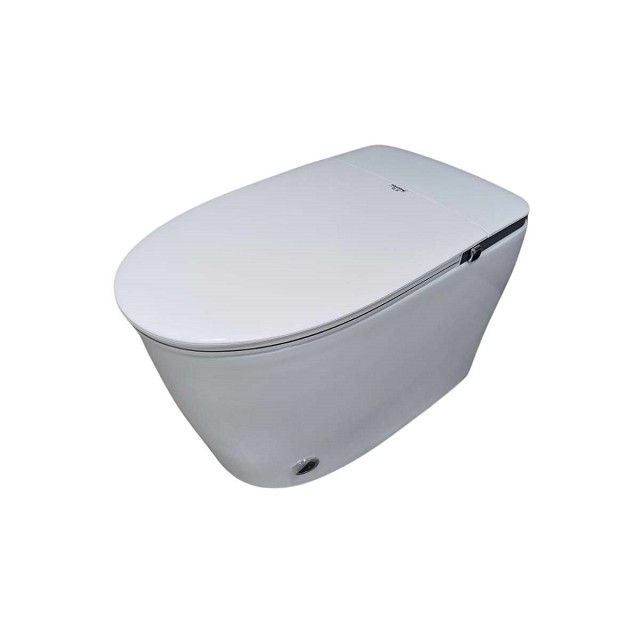 Inodoro blanco moderno. Diseño elegante, ideal para baños contemporáneos. TomCH SRL