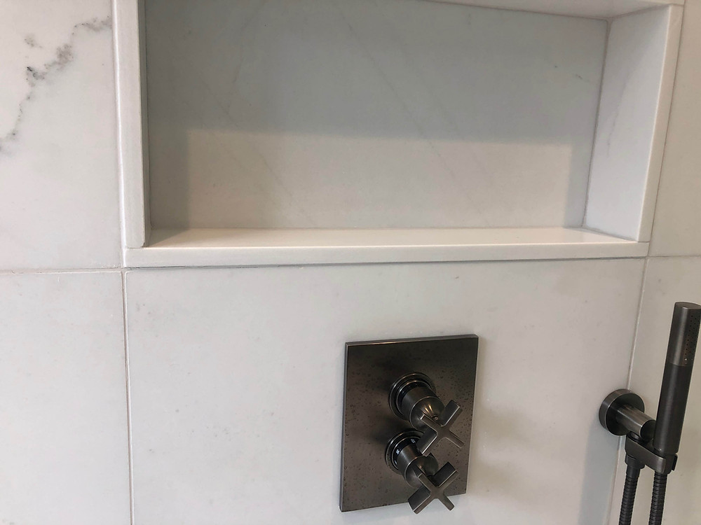 Mold on marble shower