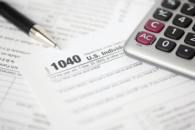 Stock image of a US tax return.