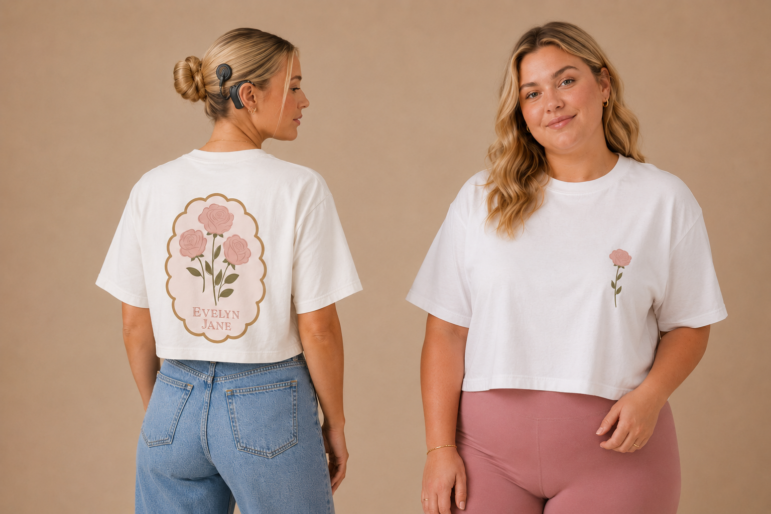 Women’s Single Rose Boxy T-Shirt