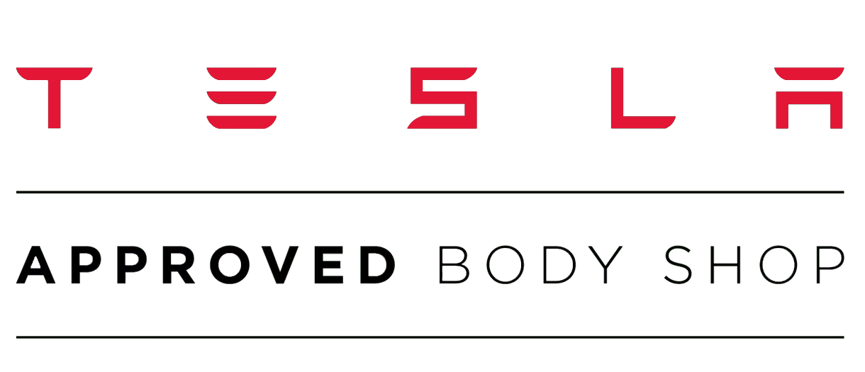 Tesla godkjent bodyshop logo
