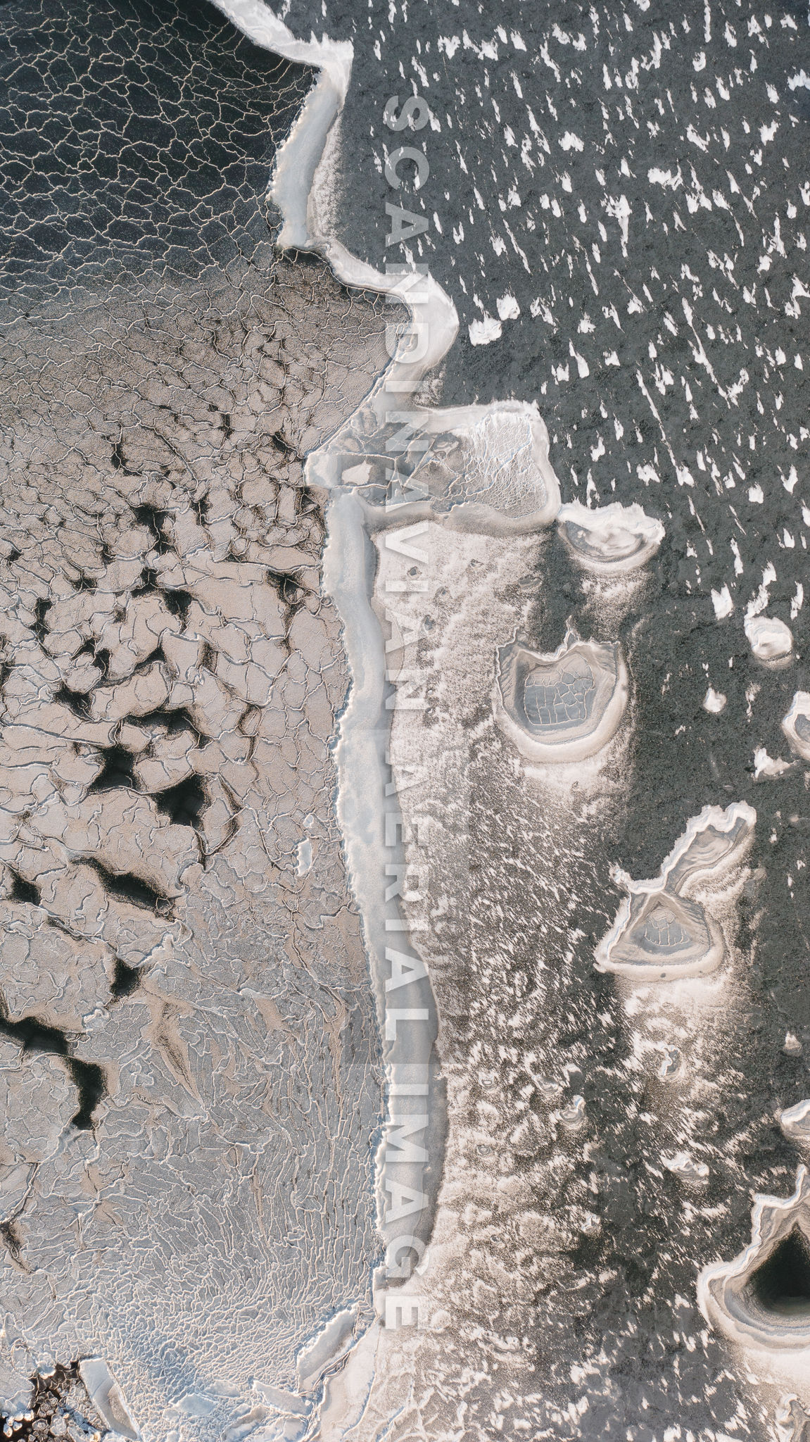 Frozen sea with snow 4