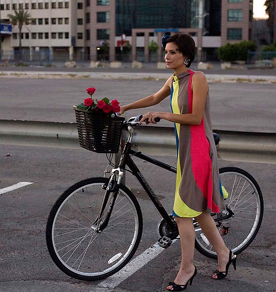 Model with Bike