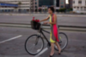 Model with Bike